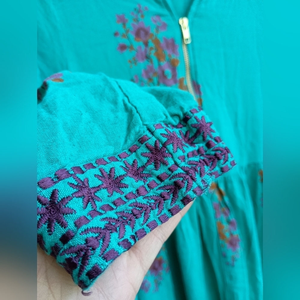 AVAASA MIX N' MATCH Floral Print Flared Kurta_XL - Picture 5 of 9